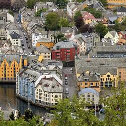 Alesund vom Fjellstua aus gesehen