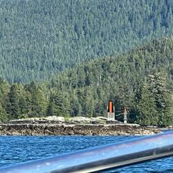 Front range marker at the west end of Gunboat Passage.