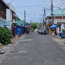 Main street of Gros Islet where the street party happens