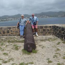 Lynette and Tim at the top of Fort Rodney