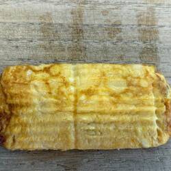 Wichtig bei der Omelette war der Abdruck der Bambusmatte.