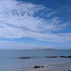 Blick von South Uist in Richtung Barra