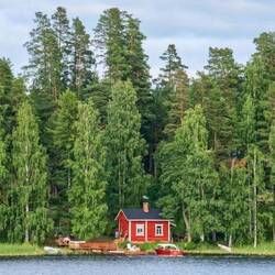 Warum sind auch die Häuser in Finnland in der typischen schwedischen Falun-Farbe gestrichen?