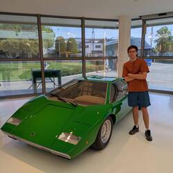 Andrew with his model