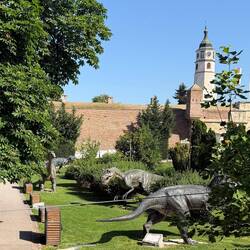 Dinosaur Park in the area of moat