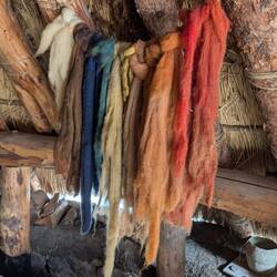 Natural dyed wool
