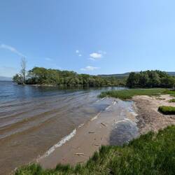 The beach at Loch Tay