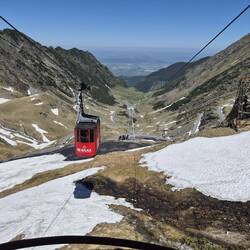 Und mit der Seilbahn wieder runter ...