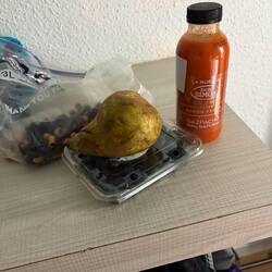 Breakfast. I love having gazpacho so readily available. My version of having a V-8.