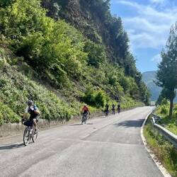Je ne suis pas le seul à voyager en vélo. Voici un groupe de bike Packers.