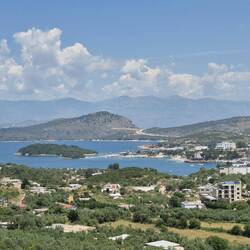 Blick auf die Bucht von Ksamil
