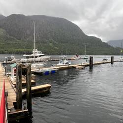 Ocean Falls Municipal boat harbour.