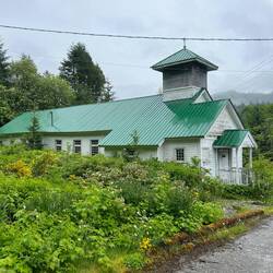 Abandoned church locked up.