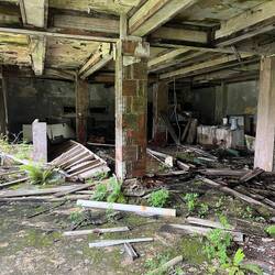 Inside the Martin Hotel building.
