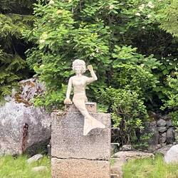 The mermaid that watches over the marina.