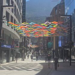 Pedestrian mall through the city