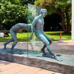 "Action/Reaction" (sculptor not named; but I found references that it is Cem Sağbil's work).