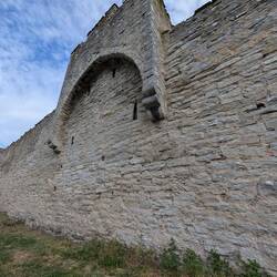The ancient wall surrounds the town