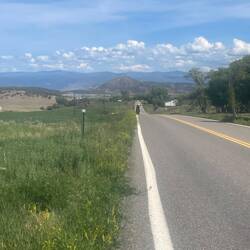 Gradually climbing up quiet road