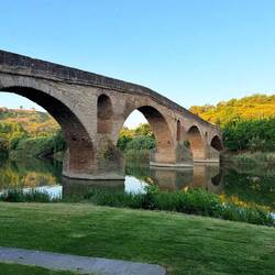 The beautiful old bridge we walked over to leave this morning