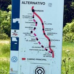 We are taking the alternate route because Santovenia is where I could find us lodging.