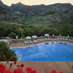 Dusk from the dining terrace, Grazalema