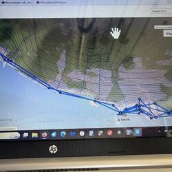 Inreach track of my walk to Martin Valley and around Ocean Falls, today.