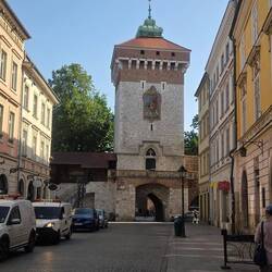 St Florian Gate between ancient Krakow and Florence just outside the gate named by one of the Kings.
