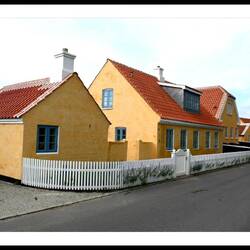 Die typische gelben Skagen Häuser..