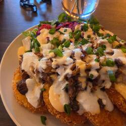 It was supposed to be a little snack of potato cakes.