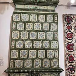 Tiled "radiator" (fireplace in the next room; on the other side of the wall)