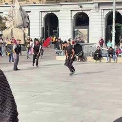 Drum corps in the plaza