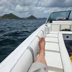 Lynette stayed on the boat