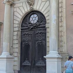 Impressive doorway of the palace.