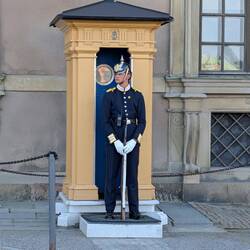 Both guards looked so young. They interacted with people when questions were asked of them