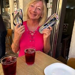 Nikki is finally reunited with her very sentimental Camino sandals she got last year.