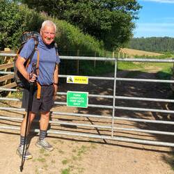 We didn't see this sign until we'd already walked through the field!!