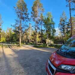Stellplatz in Abendstimmung