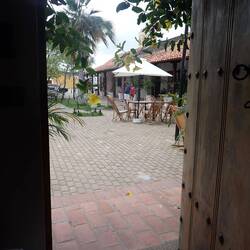 Our room opens onto the beautiful square of Plaza Santa Barbara