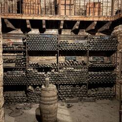 And the dusty room left for us tourists to take a photo of wine turned to vinegar