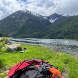 View of Eucott Bay from hot springs.