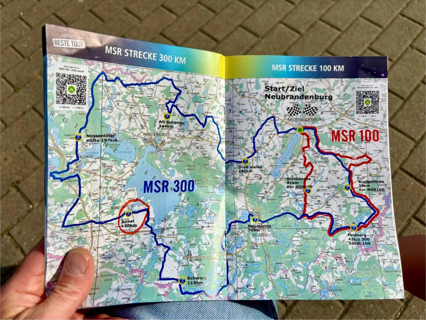 Roter Kreis = Hälfte geschafft