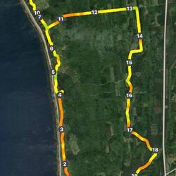 Die Route unserer heutigen Tour: 22 km und 140 Höhenmeter