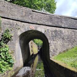 A long narrow bridge before Lock 20W