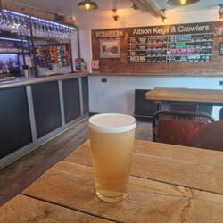 The Albion Tap. A refreshing break from the sun in an interesting little pub.
