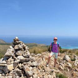 Auf dem Puig del Porrassar mit Blick nach Menorca