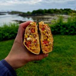 gebackener thunfisch gemüse wrap