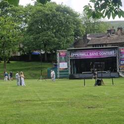 The contest stage all set up for later in the day