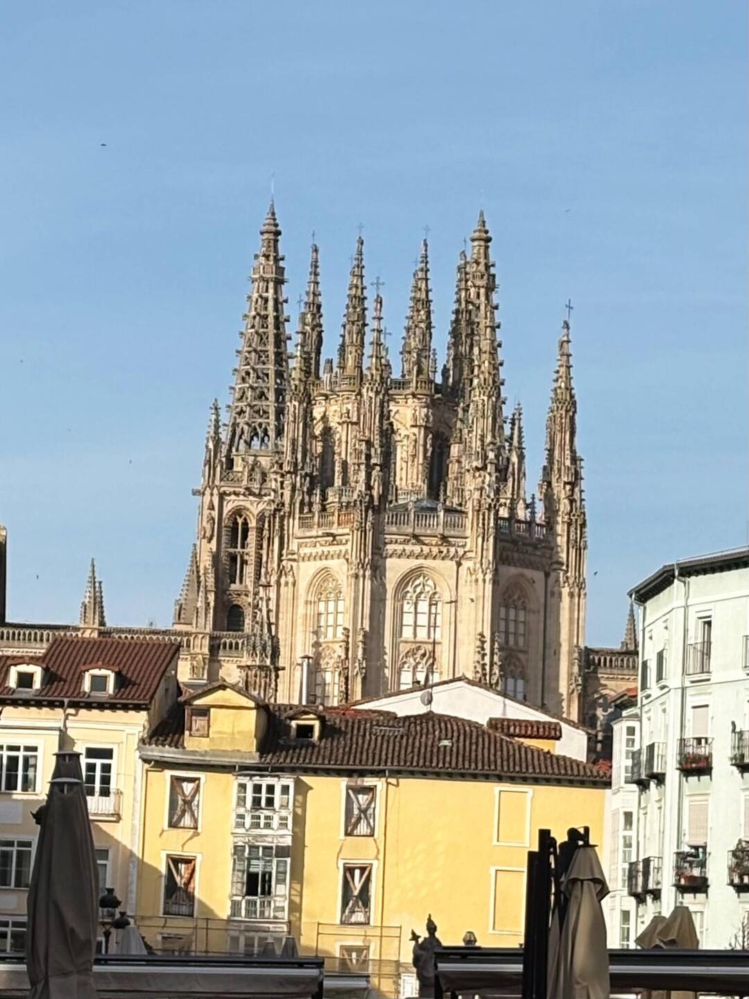 Burgos Cathedral looming large.