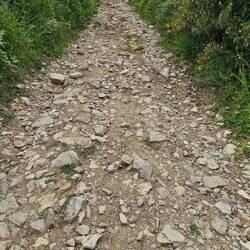 A steep and rocky climb